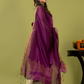 Handwoven Jamdani cotton Unstitched 2-piece Kurti | Deep Magenta Purple