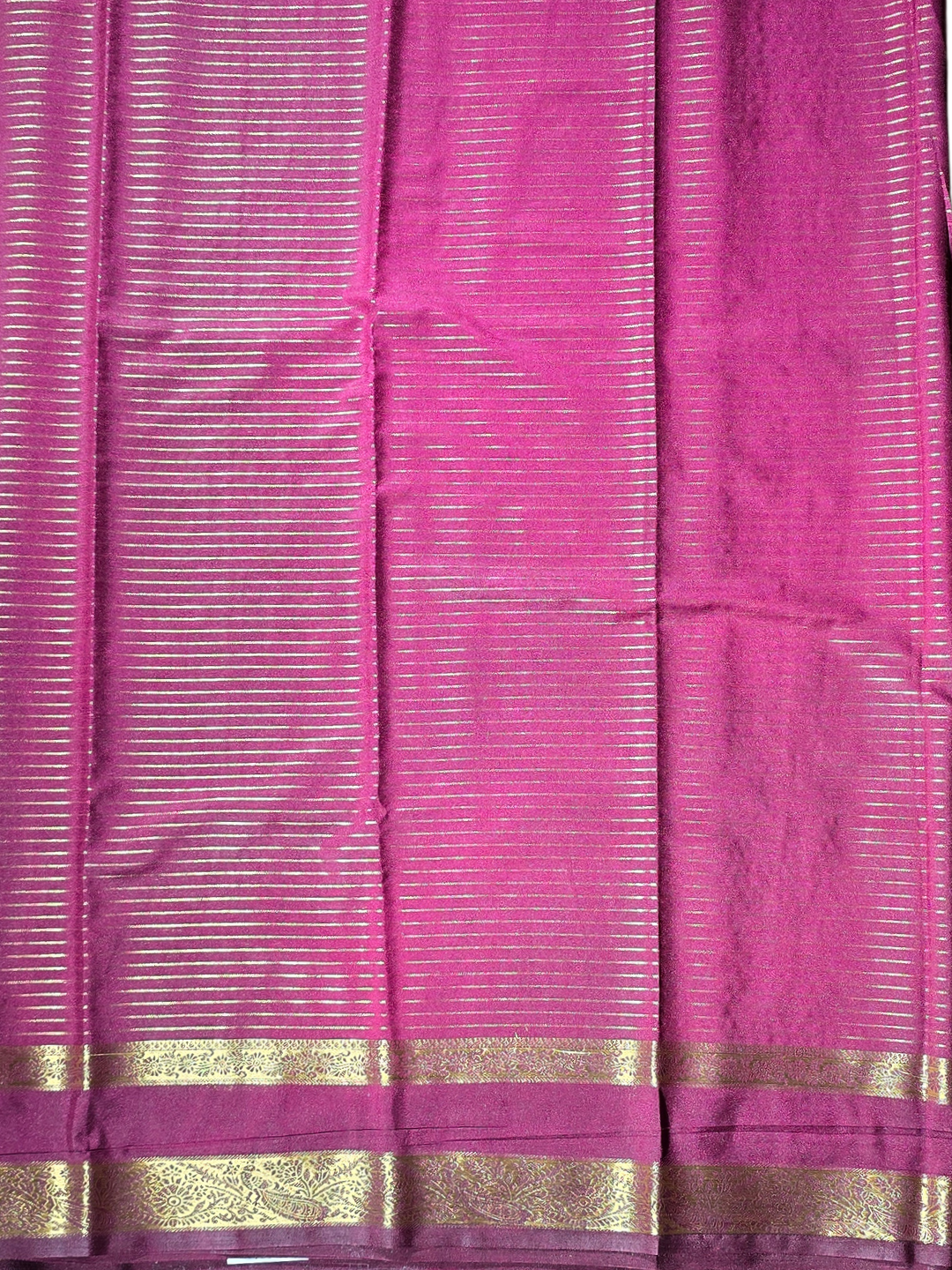 Classic Mysore Silk Saree  |  Rani Pink
