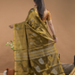 Tissue Silk Saree Shaded Golden Brown With Green Border - 028