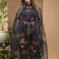 Off Black Jamdani 2-Piece Set Kurti & Dupatta (UNSTITCHED) -617