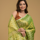 Tissue Silk Jamdani Saree Olive Green -043