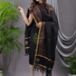Coal Black Linen X Linen 2-Piece Set Kurti & Dupatta (UNSTITCHED) - 103
