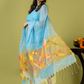 Handwoven Jamdani Muslin Unstitched 2-piece Kurti | Sky Blue