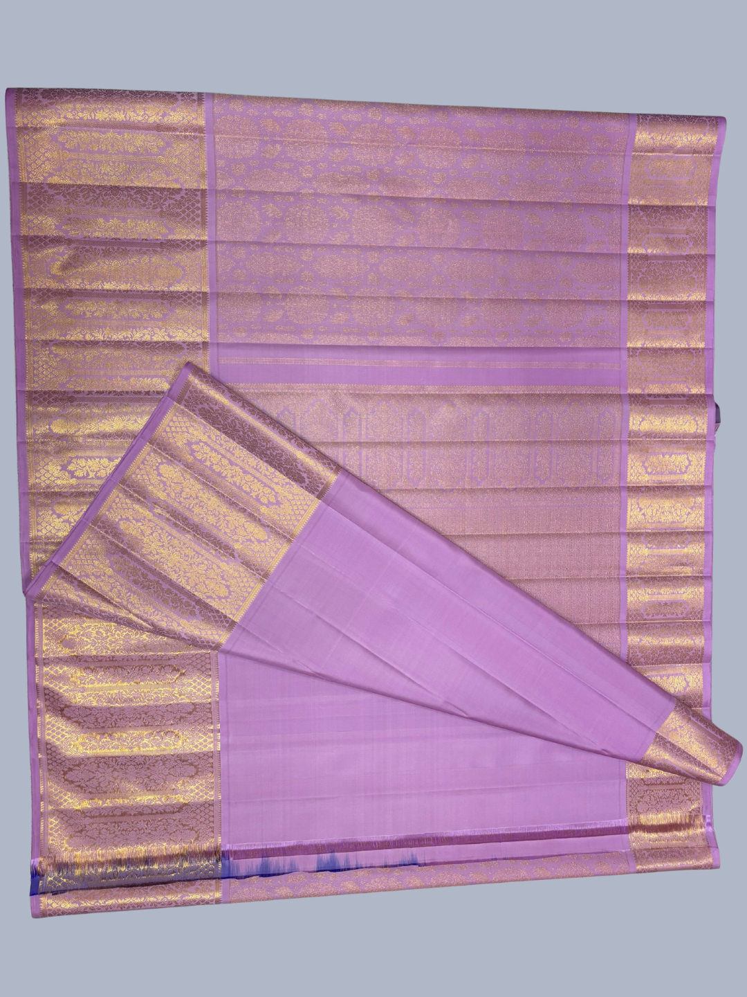 Pure Handwoven Gadwal Silk Saree With Light Pink-031