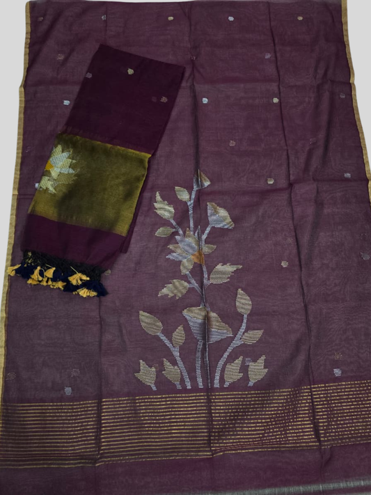 Hand Made Jamdani Saree With