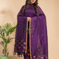Wine Purple Cotton Linen 2-Piece Set Kurti & Dupatta (UNSTITCHED) - 003