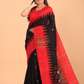 Linen Checks Saree With Rich Black - 134