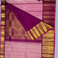 Pure Handwoven Kanchi  Silk Saree In Light Pink -215