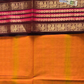 Kanchi Cotton|Marigold Yellow & Deep red/ pink
