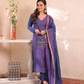 Grape Purple Linen X Linen 2-Piece Set Kurti & Dupatta (UNSTITCHED) - 303