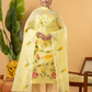 Classic Kota Doria Cotton Unstitched 2-Piece Kurti | Lemon Yellow