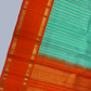 Handwoven Pure Gadwal Silk Saree  |  Seafoam Teal