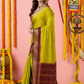 Classic Mysore Semi Silk Saree | Lime Olive Green