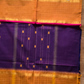 Kanchi Cotton|Purple & Marigold yellow