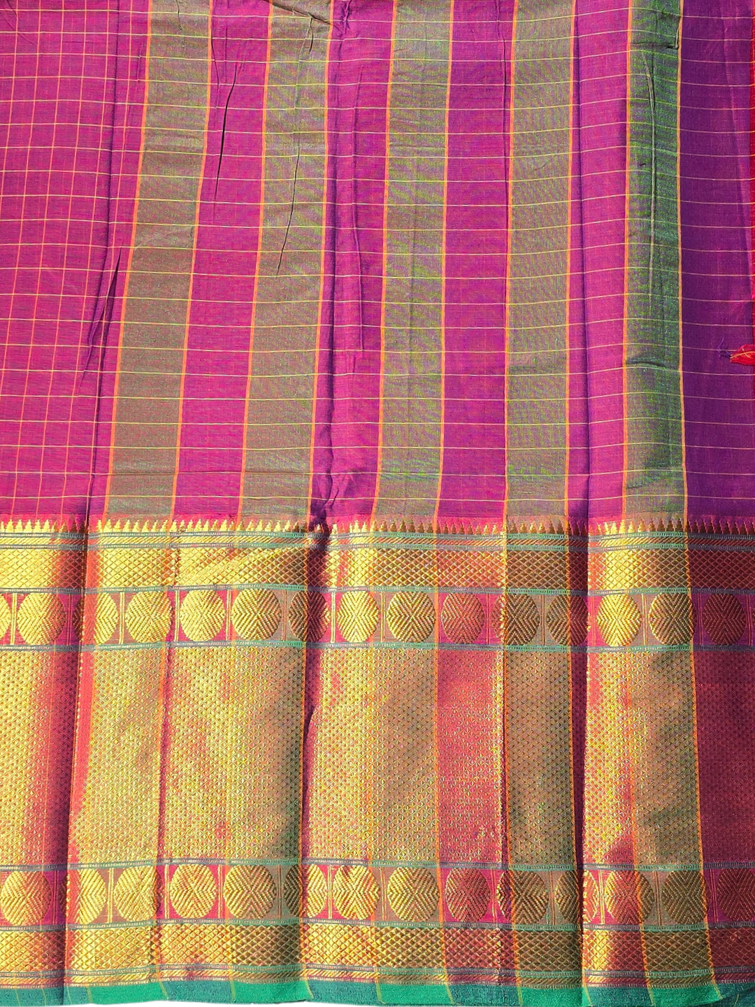 Narayanpet Cotton Saree - Purple
