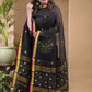Rich Black Pure Linen Suit 2 Piece Set Kurti & Dupatta (UNSTITCHED) -618