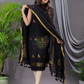 Rich Black Cotton Linen 2-Piece Set Kurti & Dupatta (UNSTITCHED) - 122