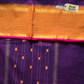 Kanchi Cotton|Purple & Marigold yellow