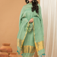 Pastel Green color with gold Jamdani 2-Piece Set Kurti & Dupatta (UNSTITCHED) - 160