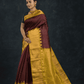 Pure Handloom Korvai Saree | Wine Purple