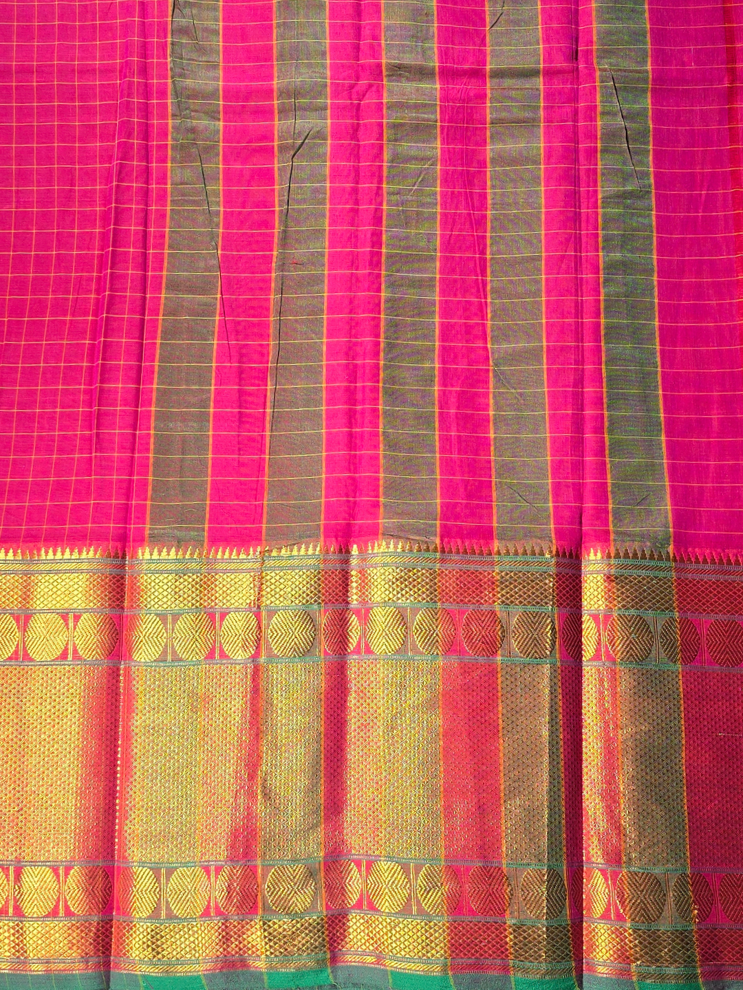 Narayanpet Cotton Saree - Pink