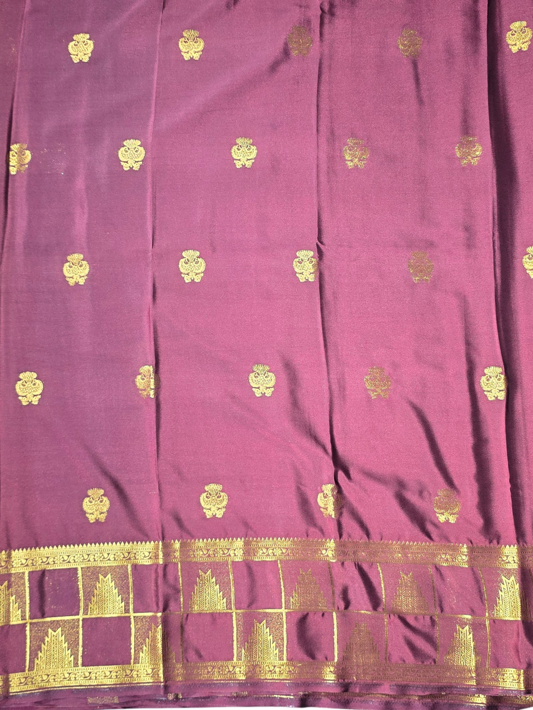 Classic Mysore Silk Saree  |  Marigold Orange