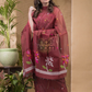 Blood Red Jamdani 2-Piece Set Kurti & Dupatta (UNSTITCHED) -672
