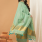 Pastel Green color with gold Jamdani 2-Piece Set Kurti & Dupatta (UNSTITCHED) - 160