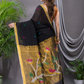 Linen Jamdani Saree With Rich Black - 025