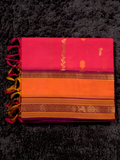 Kanchi Cotton|Rani Pink & Orange/ MAroon