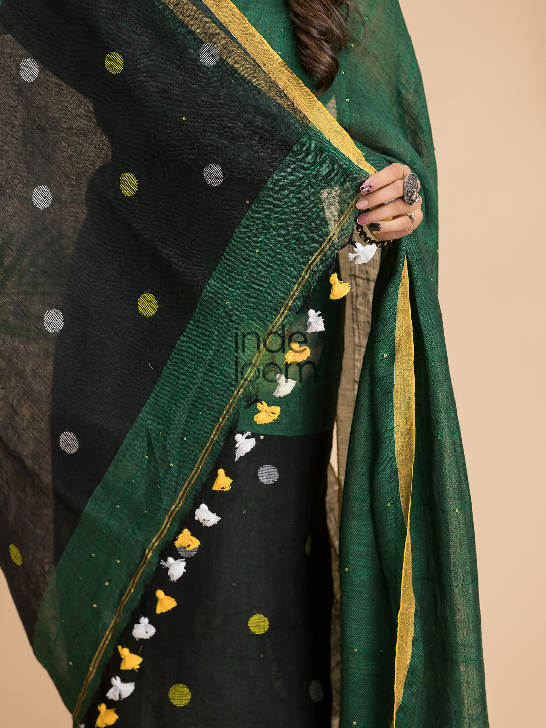 Forest Green Linen X Linen 2-Piece Set Kurti & Dupatta (UNSTITCHED) - 025