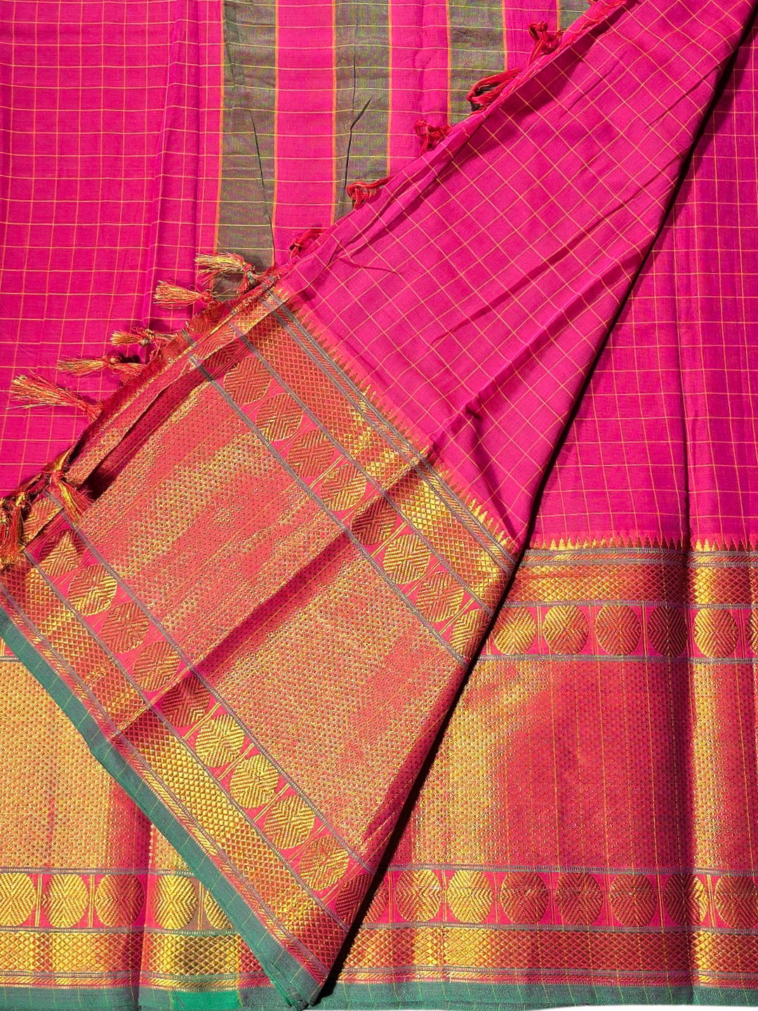 Narayanpet Cotton Saree - Pink