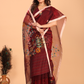 Silk Jamdani Saree With Chestunt Brown - 154
