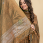 Desert Brown Tissue Linen Silver Zari Jamdani 2-Piece Set Kurti & Dupatta (UNSTITCHED) - 882