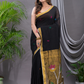 Linen Jamdani Saree With Rich Black - 025