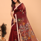 Silk Jamdani Saree With Chestunt Brown - 154