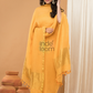 Sunshine Yellow color Jamdani 2-Piece Set Kurti & Dupatta (UNSTITCHED) - 161