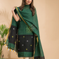 Forest Green Linen X Linen 2-Piece Set Kurti & Dupatta (UNSTITCHED) - 025