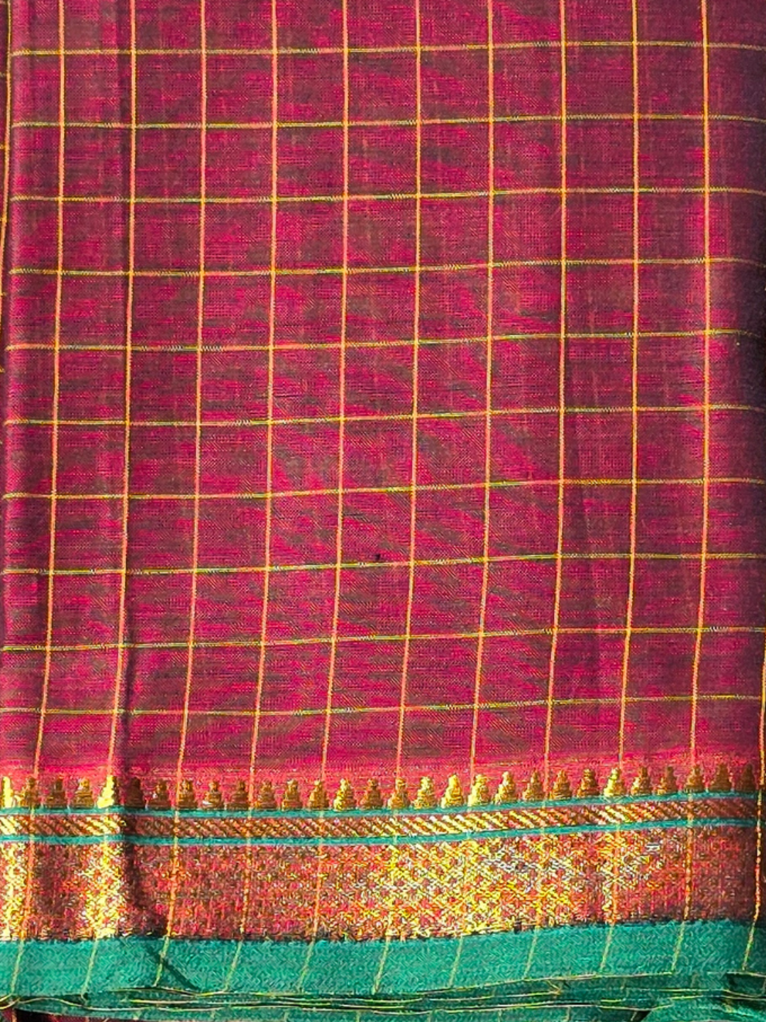 Narayanpet Cotton Saree - Maroon