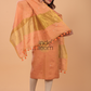 Coral Orange Tissue Linen Jamdani 2-Piece Set Kurti & Dupatta (UNSTITCHED) - 073