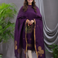 Wine Purple Cotton Linen 2-Piece Set Kurti & Dupatta (UNSTITCHED) - 123