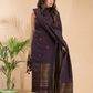 Umber Brown Organic Linen 2-Piece Set Kurti & Dupatta (UNSTITCHED) - 101