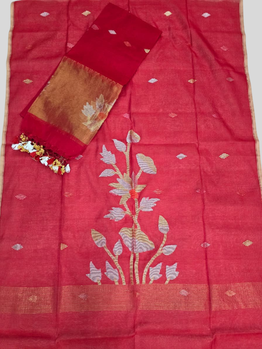 Hand Made Jamdani Saree With