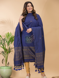 Dark Purpule Organic Linen 2-Piece Set Kurti & Dupatta (UNSTITCHED) - 072