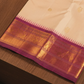 Silk Mark Certified Handloom Kanjivaram Slk Saree  |  Warm Ivory