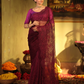 Organza Embroidery Saree With Magenta - 001