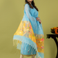 Handwoven Jamdani Muslin Unstitched 2-piece Kurti | Sky Blue