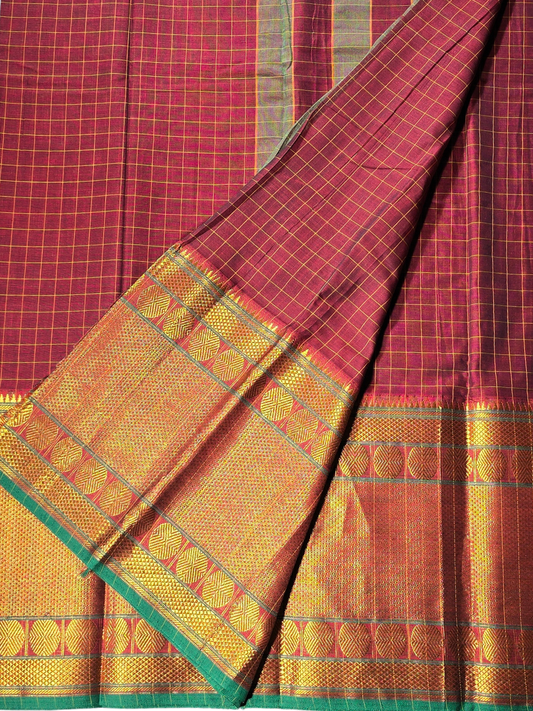 Handloom Narayanpet Cotton Saree | Maroon