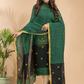 Forest Green Linen X Linen 2-Piece Set Kurti & Dupatta (UNSTITCHED) - 025