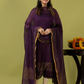 Handwoven Jamdani cotton Unstitched 2-piece Kurti | Aubergine Purple